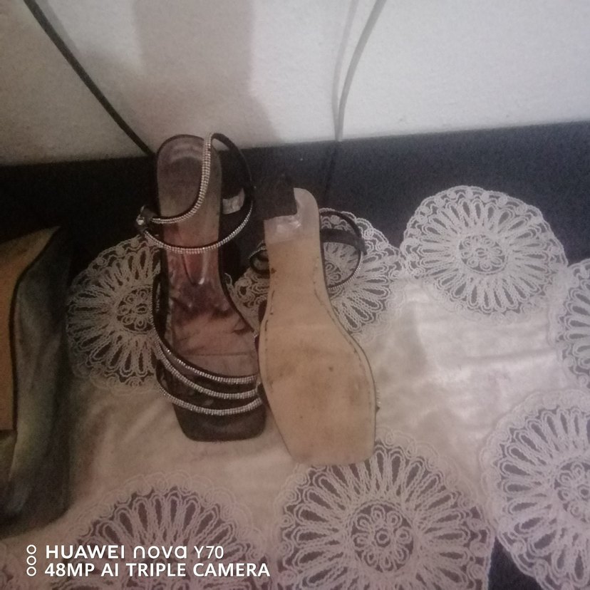 Gri Dantel Detaylı Stiletto Kadın Abiye Ayakkabı - Görsel 5