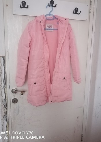 Kız Çocuk Pembe Fermuarlı Mont - Görsel 2