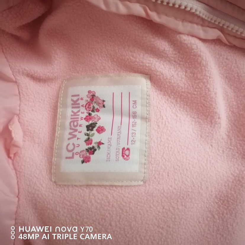 Kız Çocuk Pembe Fermuarlı Mont - Görsel 3