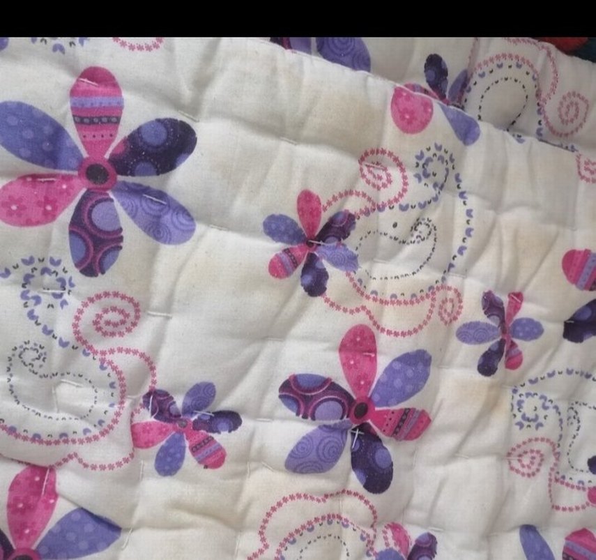 Çiçek Desenli Pastel Renkli Çocuk yün yorgan i - Görsel 2