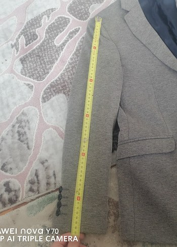 Gri Düğmeli Erkek Ceket - Görsel 2