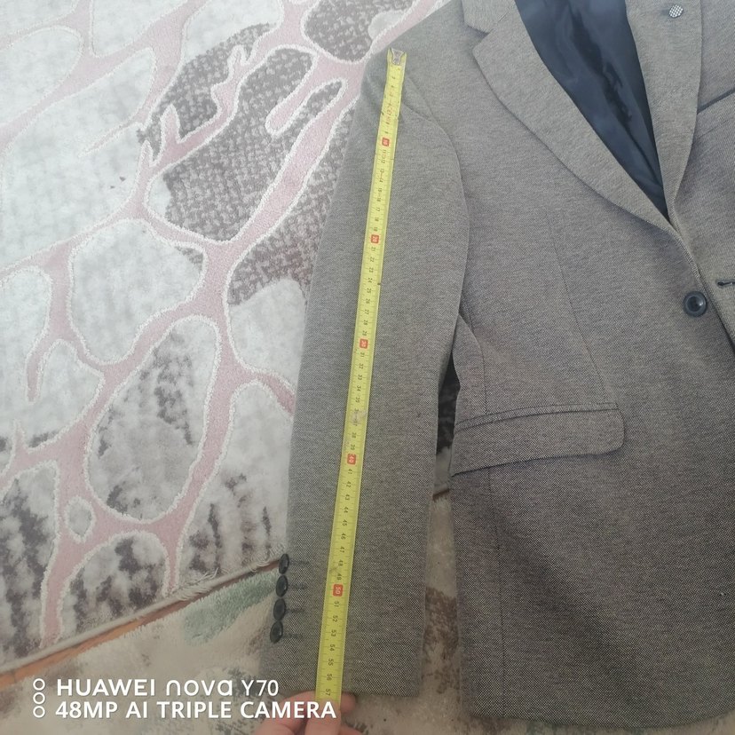 Gri Düğmeli Erkek Ceket - Görsel 2