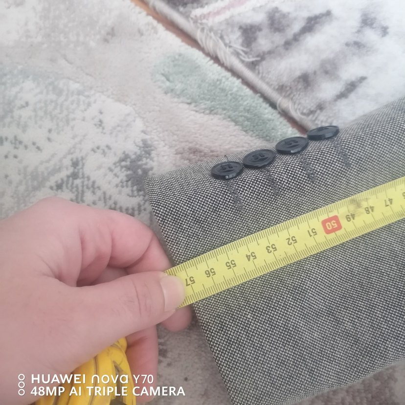 Gri Düğmeli Erkek Ceket - Görsel 3