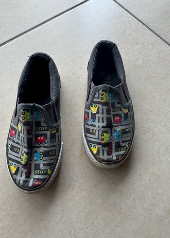 Gri Baskılı Erkek Çocuk Sneaker - Görsel 3