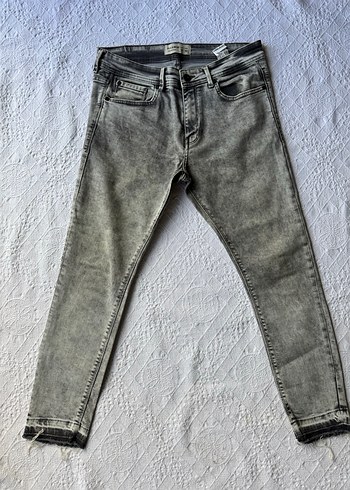 Pull&Bear Asit Yıkama Füme Slim Fit Jean - Görsel 2