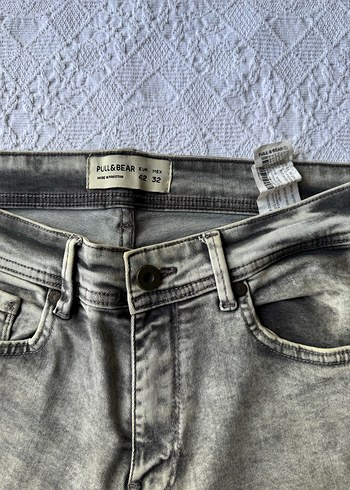 Pull&Bear Asit Yıkama Füme Slim Fit Jean - Görsel 3