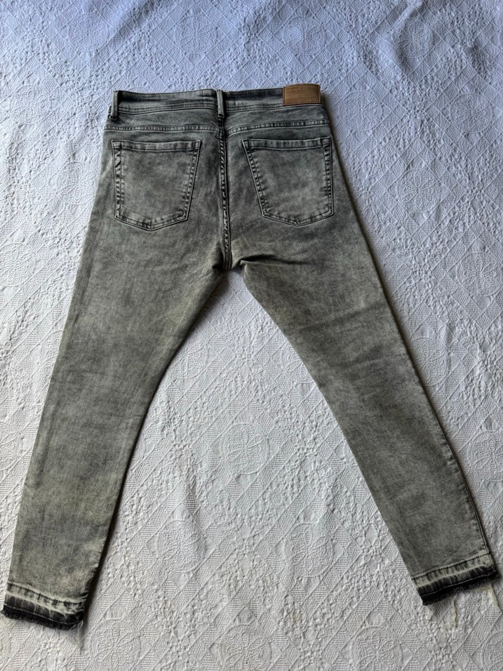 Pull&Bear Asit Yıkama Füme Slim Fit Jean - Görsel 4