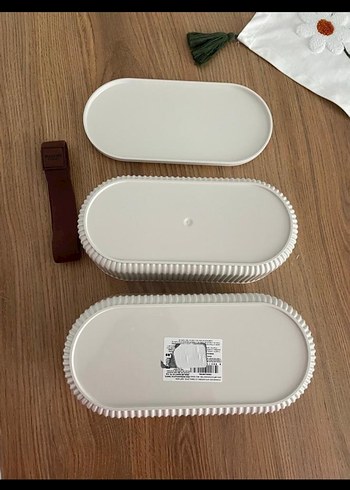 Ahşap Kapaklı Beyaz Yiyecek Kabı - Görsel 5