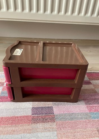 Kahverengi Pembe Çekmeceli Dolap Düzenleyici - Görsel 6