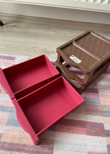 Kahverengi Pembe Çekmeceli Dolap Düzenleyici - Görsel 4