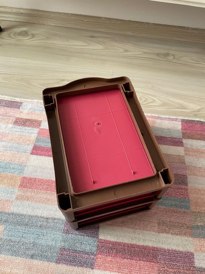 Kahverengi Pembe Çekmeceli Dolap Düzenleyici - Görsel 5