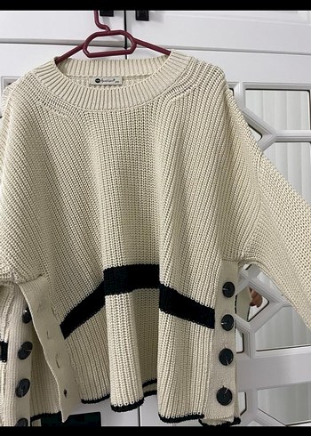 Kadın Örgü Salaş Triko Kazak - Görsel 4