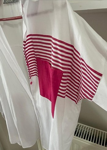 Düğmeli Beyaz Kadın Gömlek - Görsel 2