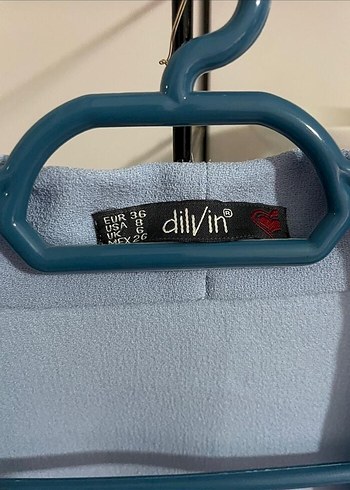 Pastel Mavi Kadın Salaş Midi Blazer - Görsel 4