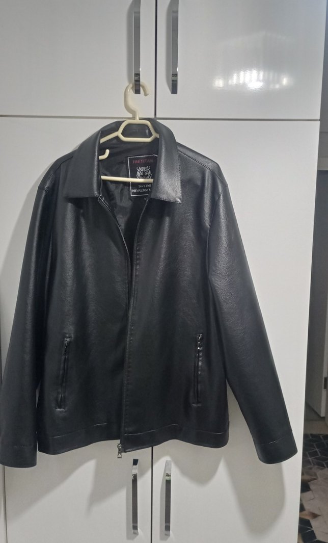 Siyah Deri Erkek Ceket 56 beden - Görsel 2