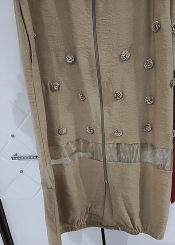 Bej Nakışlı Uzun Kollu Tunik - Görsel 2