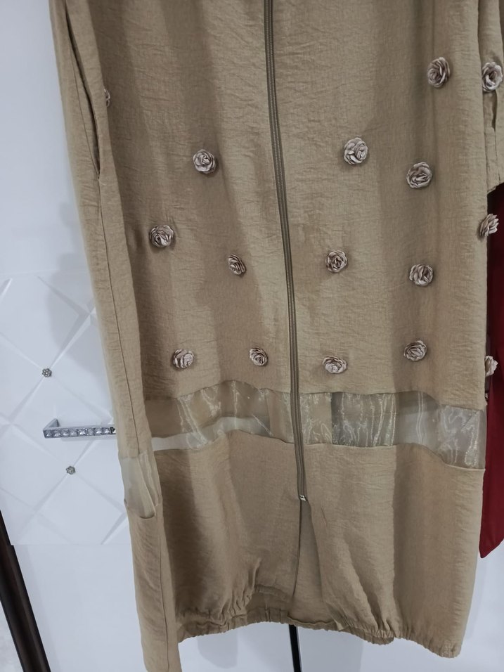 Bej Nakışlı Uzun Kollu Tunik - Görsel 2