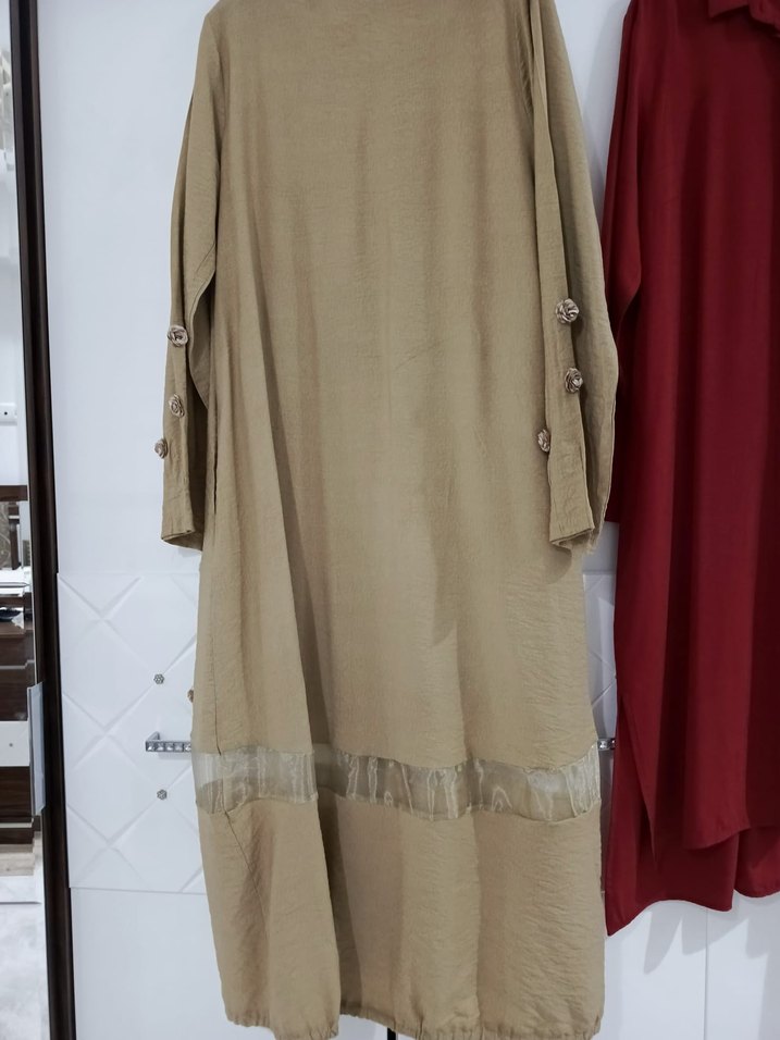 Bej Nakışlı Uzun Kollu Tunik - Görsel 3