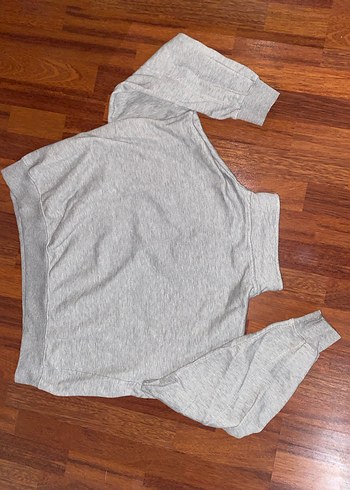 Gri Fermuarlı PULL&BEAR Kadın Sweatshirt - Görsel 3