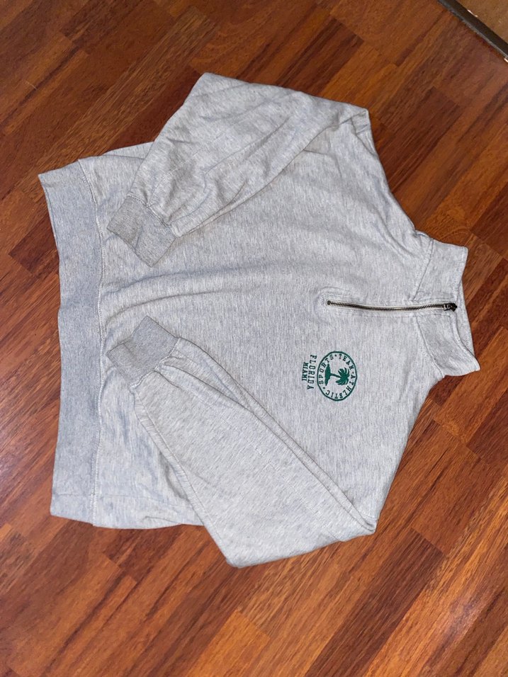 Gri Fermuarlı PULL&BEAR Kadın Sweatshirt - Görsel 2