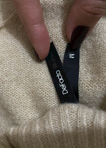 Bej Kadın Triko Kayık Yaka Kazak - Görsel 3