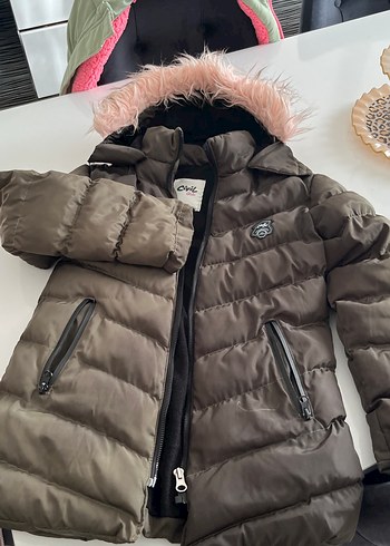 Gri Kadın Midi Kaban, Kürklü, Sıcak - Görsel 3