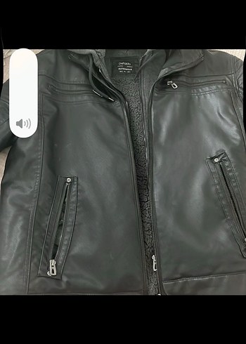 Siyah Kürklü Deri Biker Ceket - Görsel 4