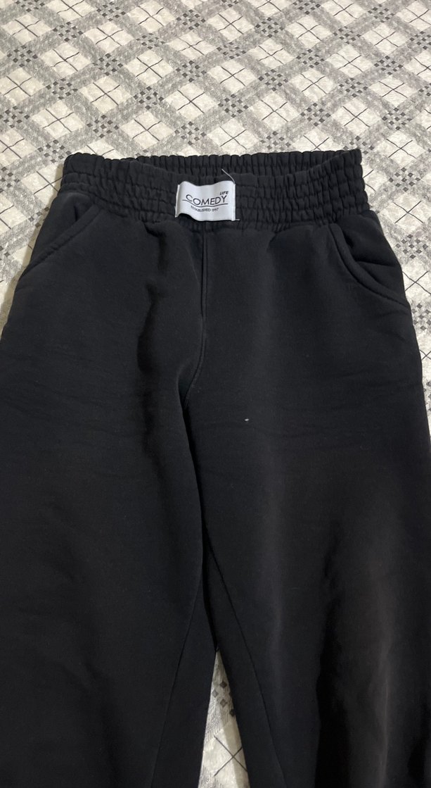 Siyah Kadın Rahat Kesim Sweatpant - Görsel 2