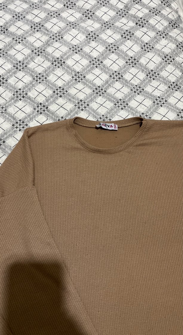 Kötü Bej Rahat Kesim Kadın spor ıkılı takım Pantolon - Görsel 4