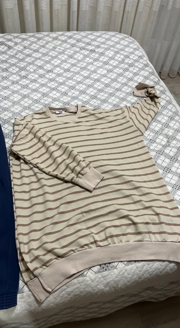 Kadın Mavi Bel Bantlı Rahat Eşofman - Görsel 3