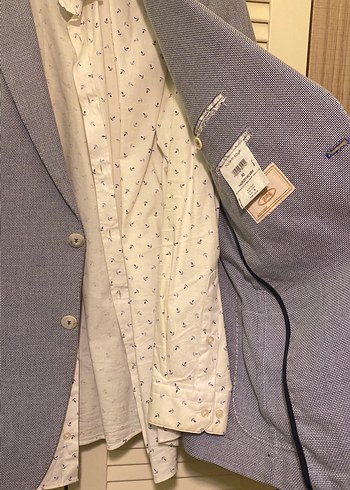 Gri Erkek Ceket, Düğmeli, Normal Kesim - Görsel 2