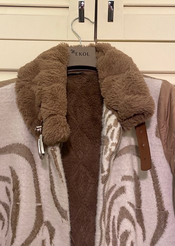 Kahverengi Nakışlı Bohem Kadın Ceket - Görsel 2