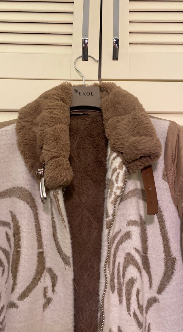 Kahverengi Nakışlı Bohem Kadın Ceket - Görsel 2