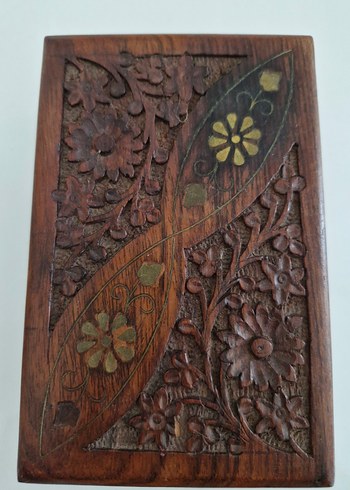 Oyma Desenli Ahşap Bulmaca Kutusu - Görsel 2