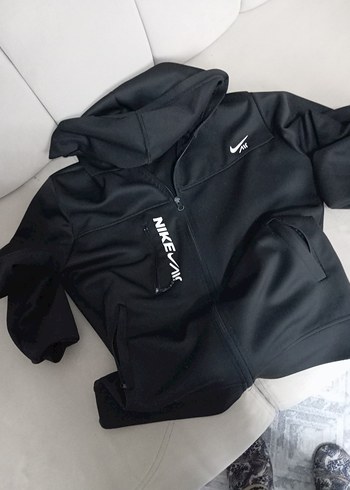 Siyah Kapüşonlu Erkek Çocuk Fermuarlı Ceket - Görsel 2