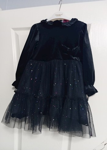 Uzun Kollu Siyah Gotik Kız Elbisesi - Görsel 2