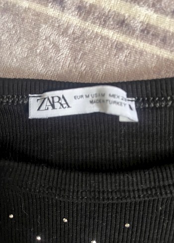 Siyah Kısa Kollu kadın Tişörtü M beden - Görsel 2