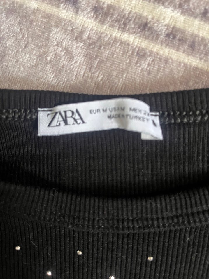 Siyah Kısa Kollu kadın Tişörtü M beden - Görsel 2