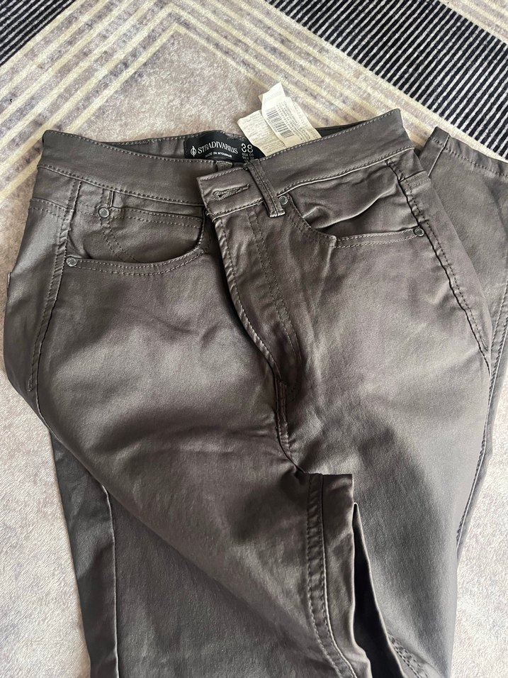 Gri Kadın Skinny mumluPantolon - Görsel 2