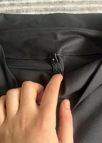 Fermuarlı Siyah Kadın Tayt - Görsel 3