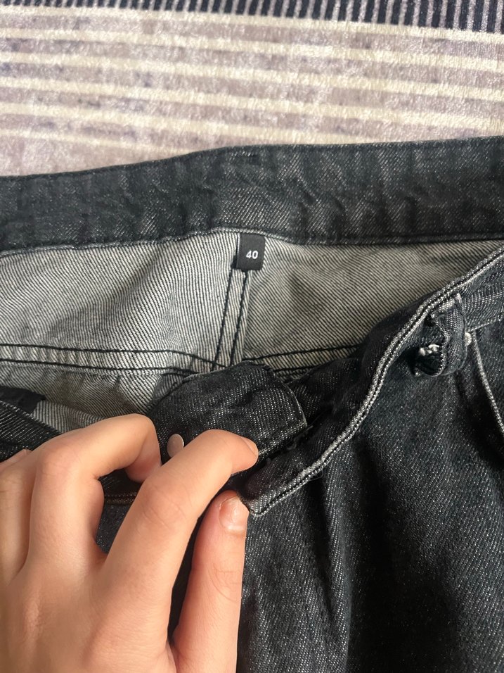 Kadın Siyah Regular Fit Denim Jean düz kesim - Görsel 2