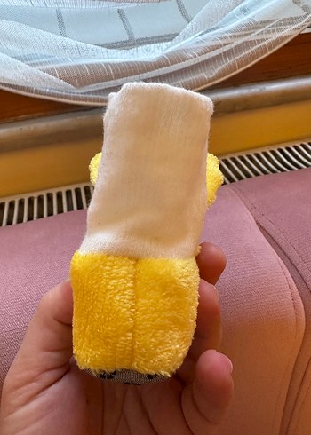 Bebek Sarı Nakışlı Sıcak Ev Terliği - Görsel 3