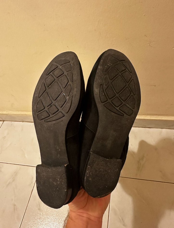 39 Siyah Süet Topuklu Kadın Dizüstü Çizme - Görsel 2