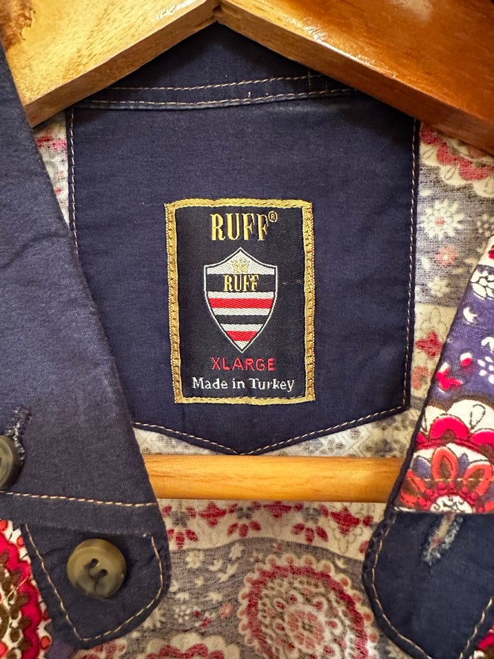 Düğmeli Bohem Desenli Erkek Gömlek - Görsel 2