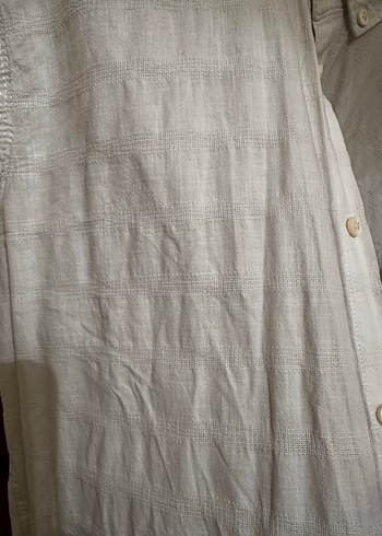 Erkek Düğmeli  Keten Gömlek - Görsel 2