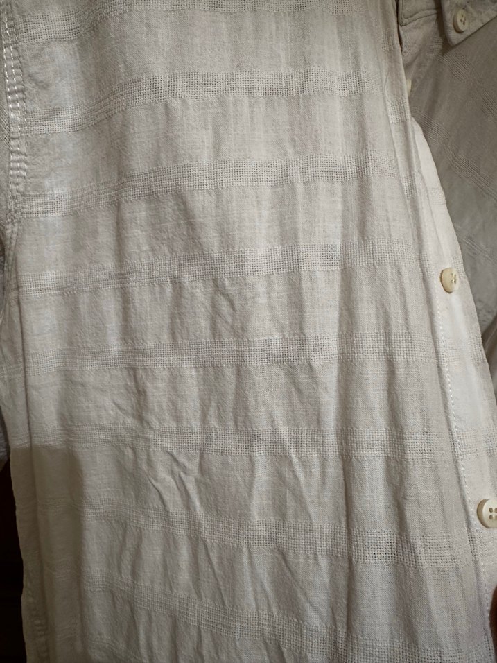 Erkek Düğmeli  Keten Gömlek - Görsel 2