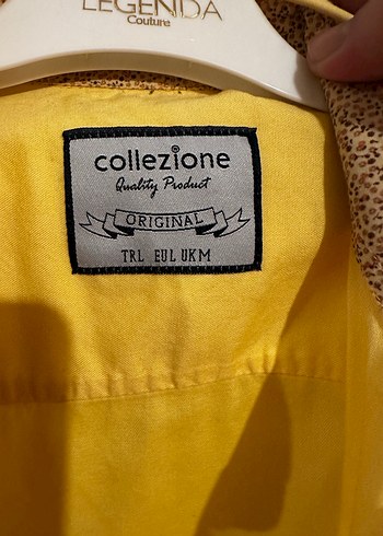 Düğmeli Sarı Erkek pamuklu Gömlek - Görsel 3