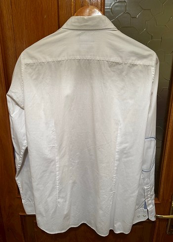 Düz beyaz fitilli gömlek - Görsel 4