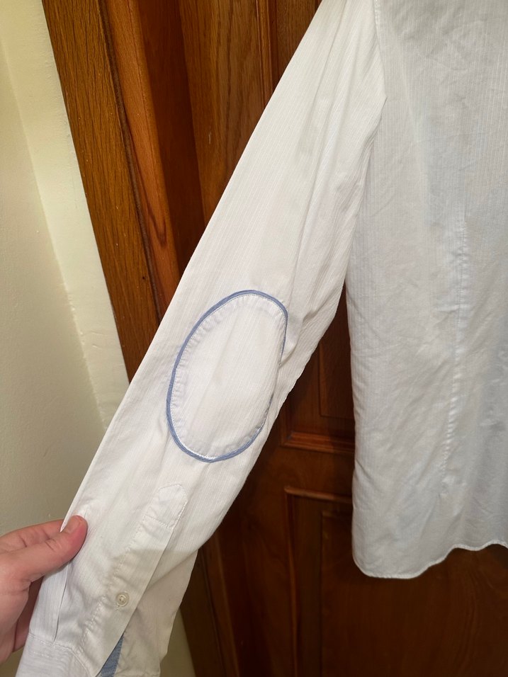 Düz beyaz fitilli gömlek - Görsel 5