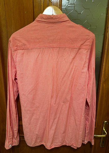 Mudo Düğmeli Pembe Erkek Keten Gömlek - Görsel 5